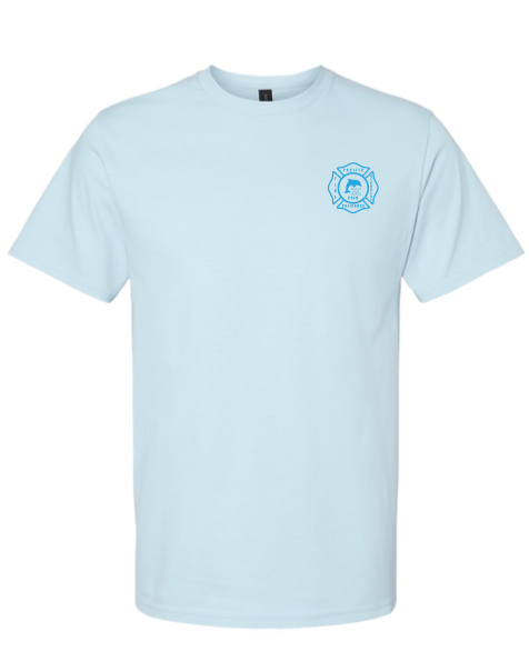 Palisades Strong Tee with Dolphin Blue Logo