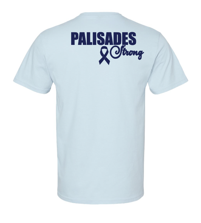 Palisades Strong Tee with Navy Logo